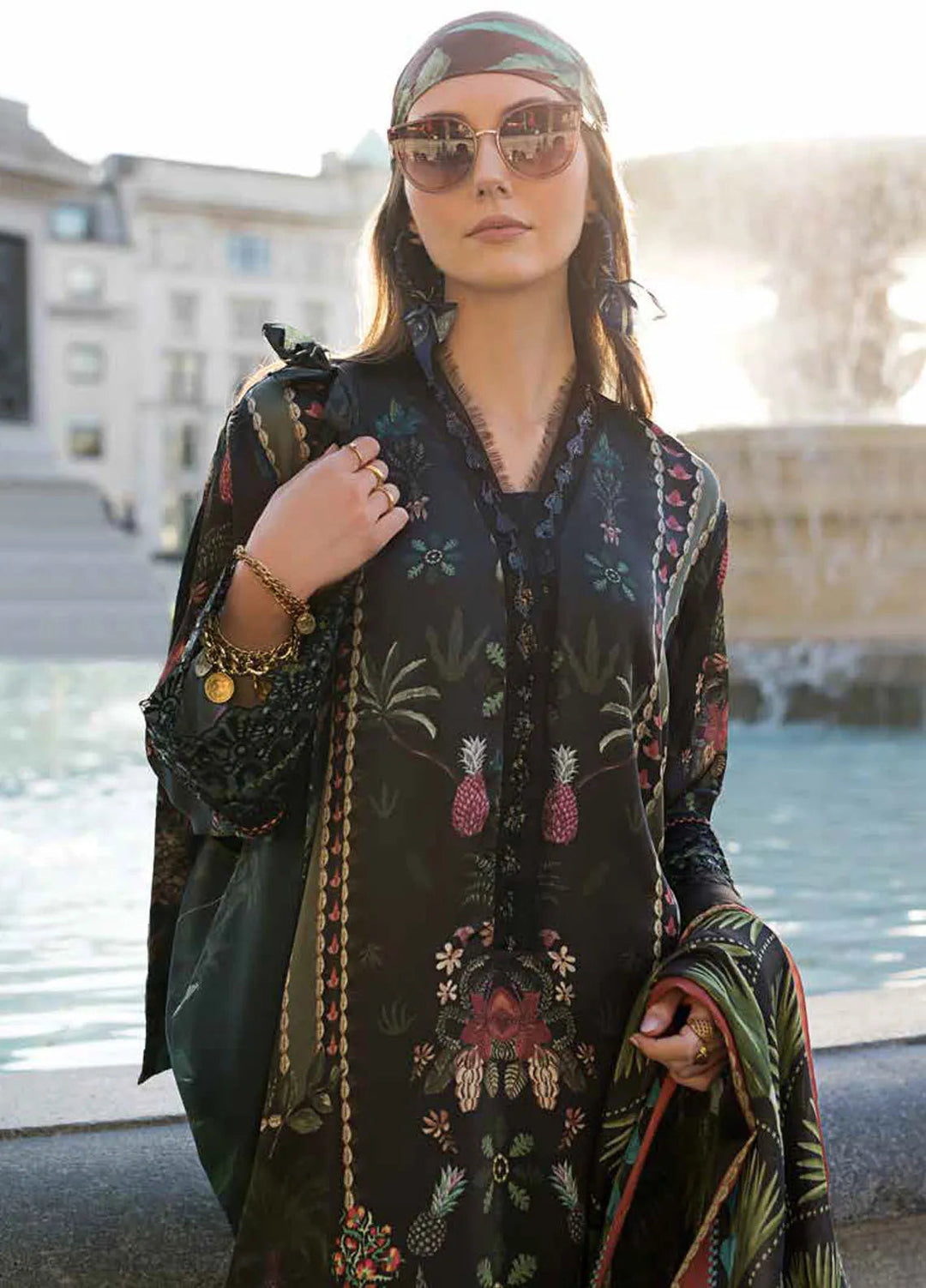 Sobia Nazir Embroidered Satin Suits Unstitched 3 Piece SN24S D-03 - Winter Collection