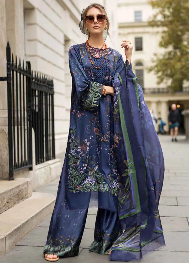 Sobia Nazir Embroidered Satin Suits Unstitched 3 Piece SN24S D-04 - Winter Collection