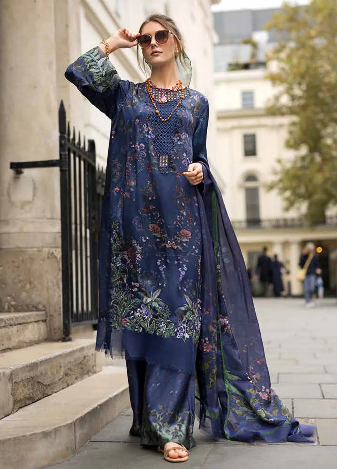 Sobia Nazir Embroidered Satin Suits Unstitched 3 Piece SN24S D-04 - Winter Collection