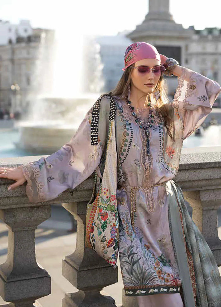 Sobia Nazir Embroidered Satin Suits Unstitched 3 Piece SN24S D-06 - Winter Collection