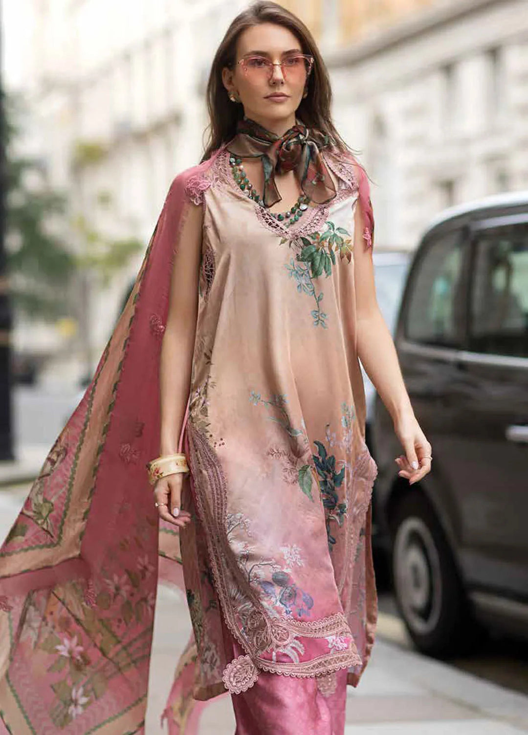 Sobia Nazir Embroidered Satin Suits Unstitched 3 Piece SN24S D-07 - Winter Collection