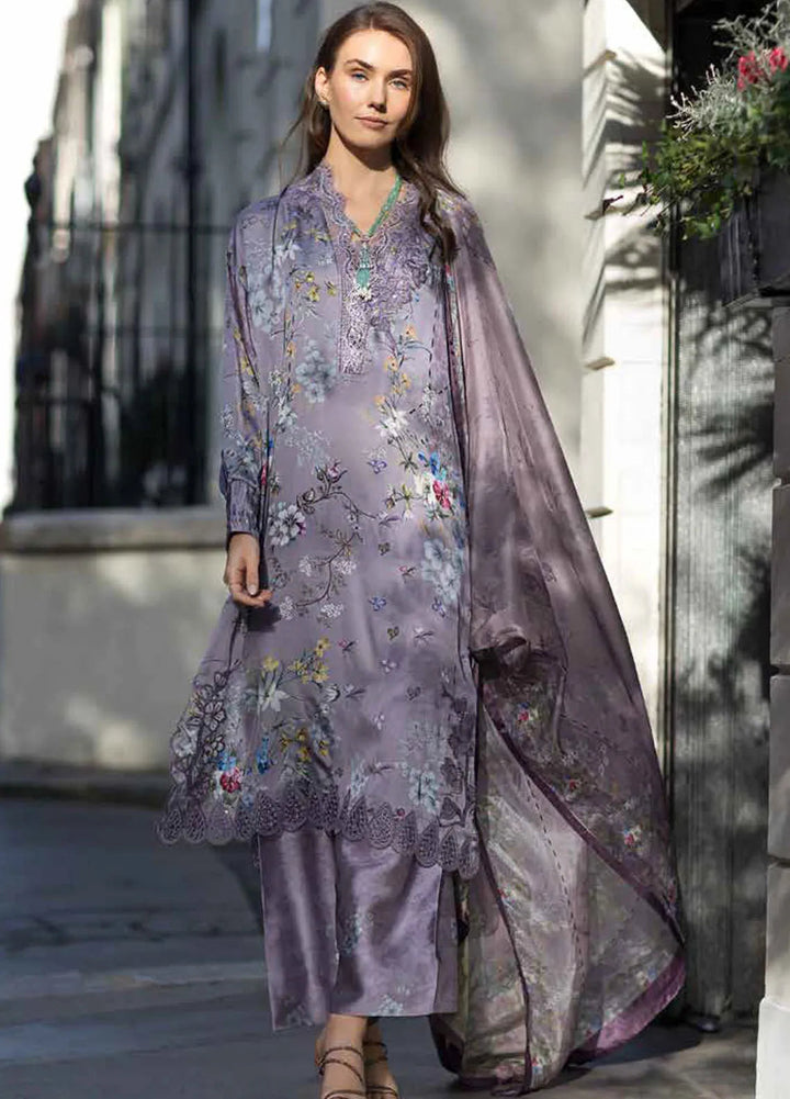 Sobia Nazir Embroidered Satin Suits Unstitched 3 Piece SN24S D-08 - Winter Collection