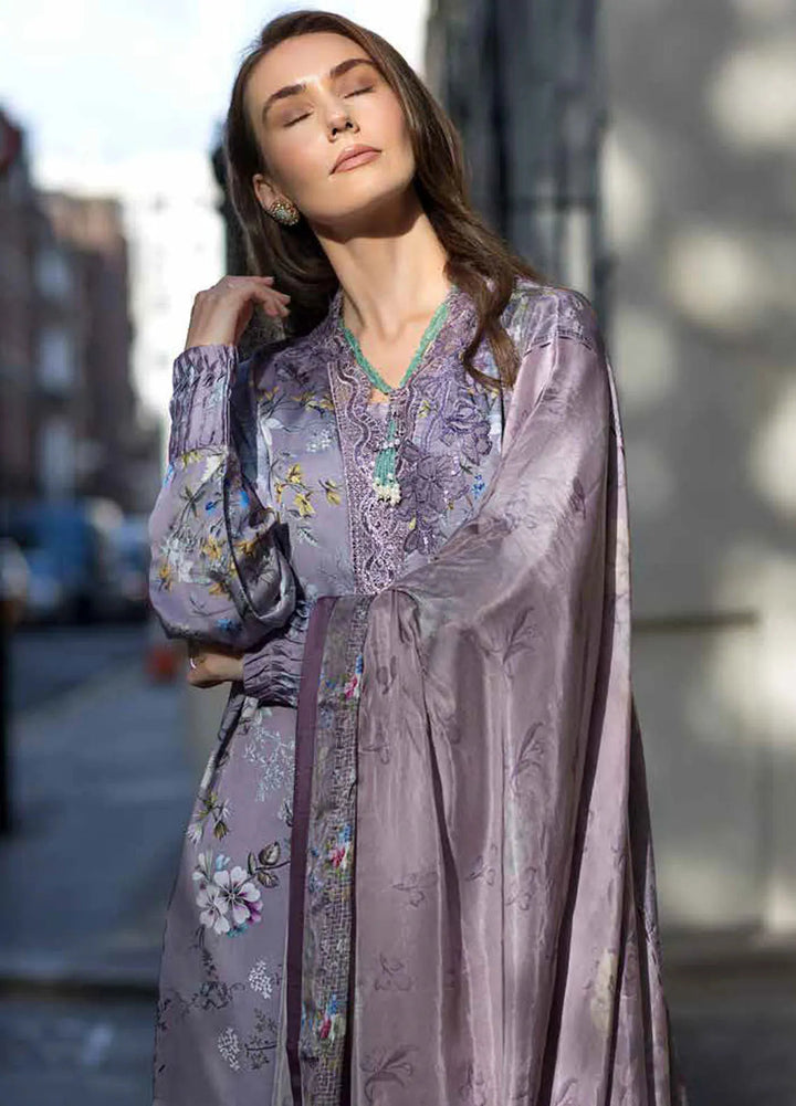 Sobia Nazir Embroidered Satin Suits Unstitched 3 Piece SN24S D-08 - Winter Collection