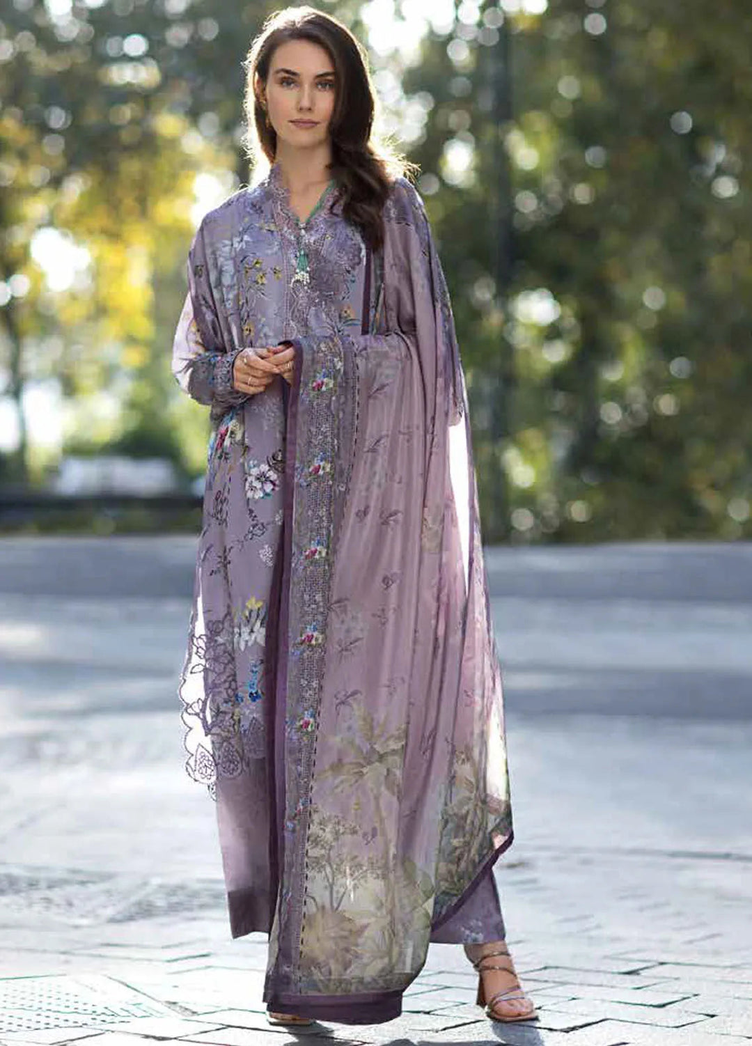 Sobia Nazir Embroidered Satin Suits Unstitched 3 Piece SN24S D-08 - Winter Collection