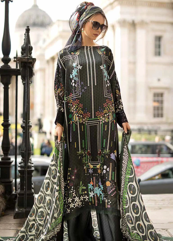 Sobia Nazir Embroidered Satin Suits Unstitched 3 Piece SN24S D-09 - Winter Collection