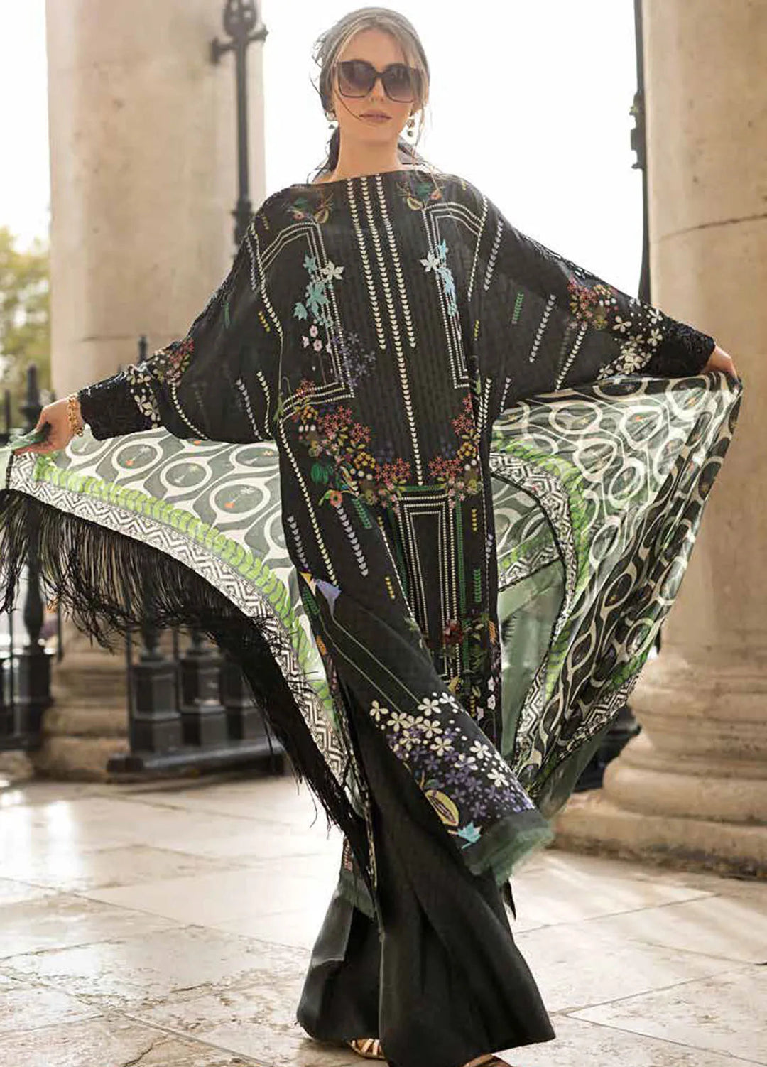 Sobia Nazir Embroidered Satin Suits Unstitched 3 Piece SN24S D-09 - Winter Collection