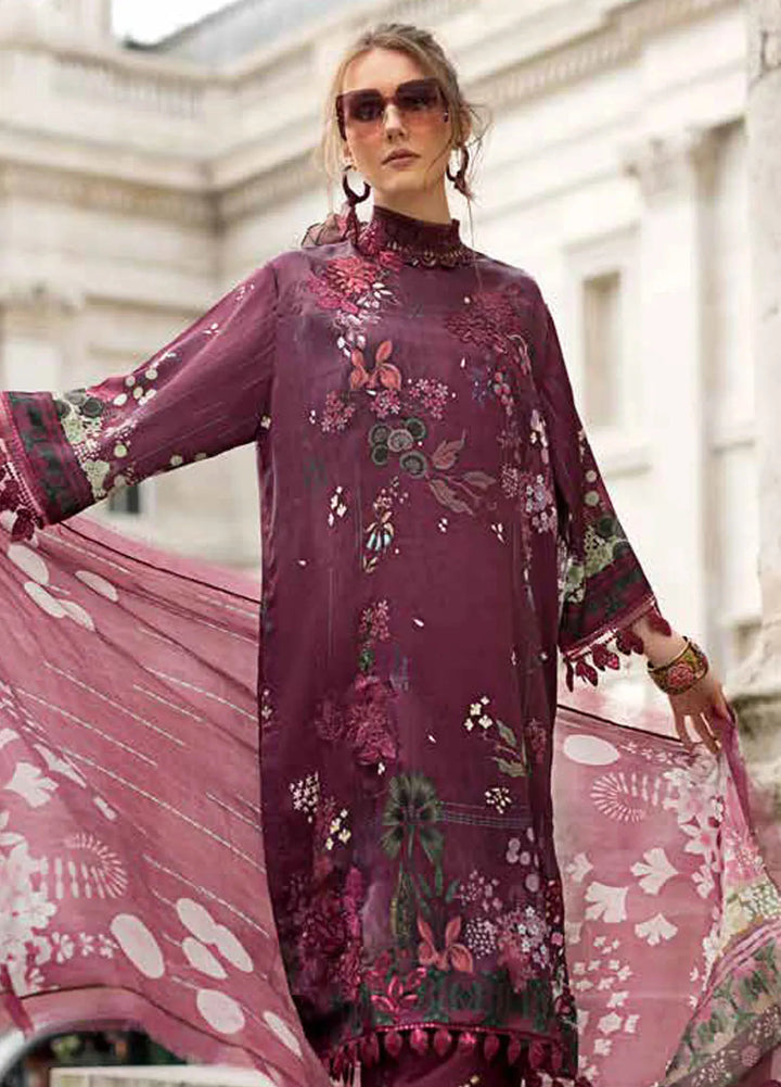 Sobia Nazir Embroidered Satin Suits Unstitched 3 Piece SN24S D-10 - Winter Collection