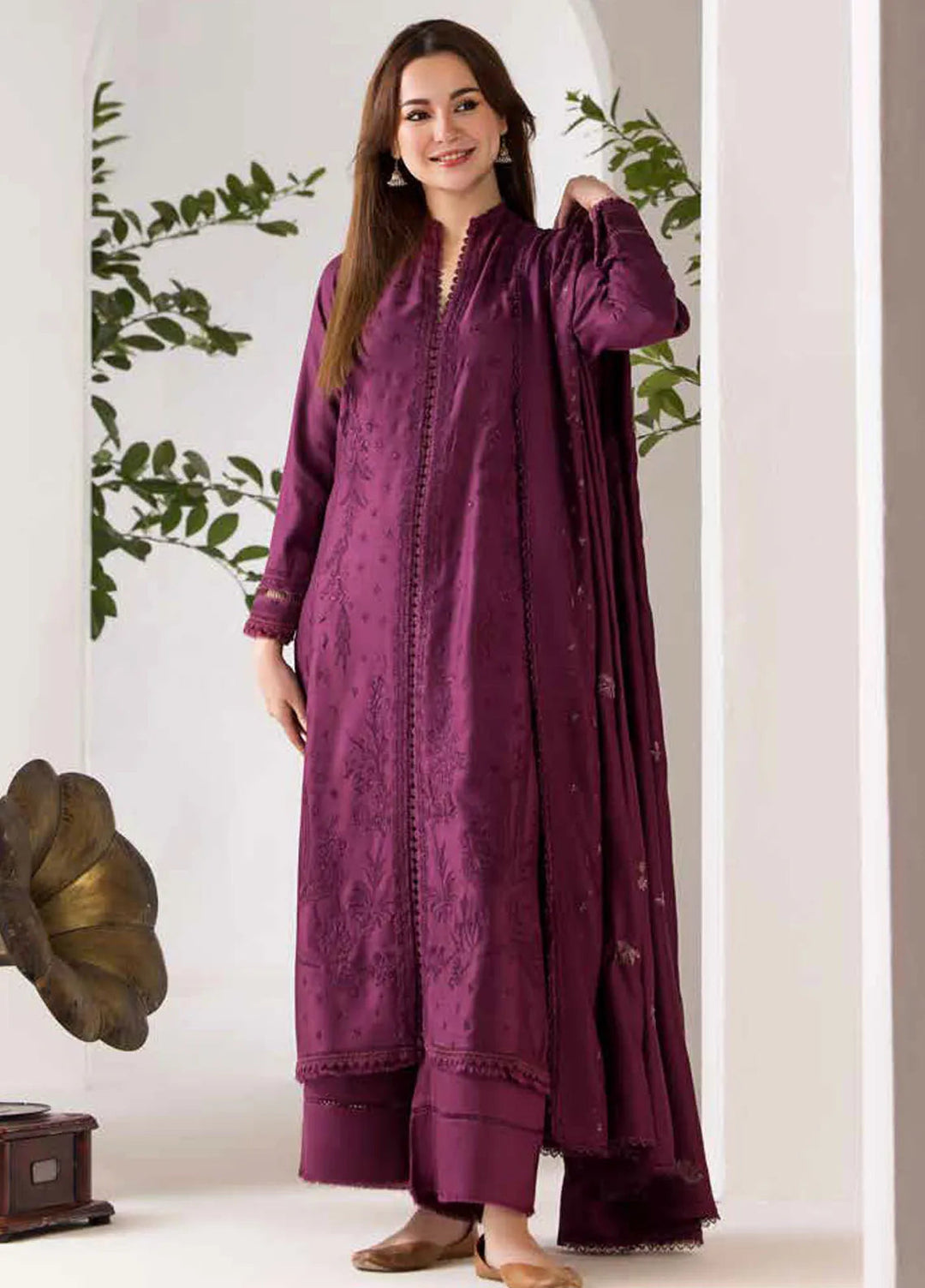 Sobia Nazir Embroidered Suit Unstitched 3 Piece SN24W D-02 A - Winter Collection