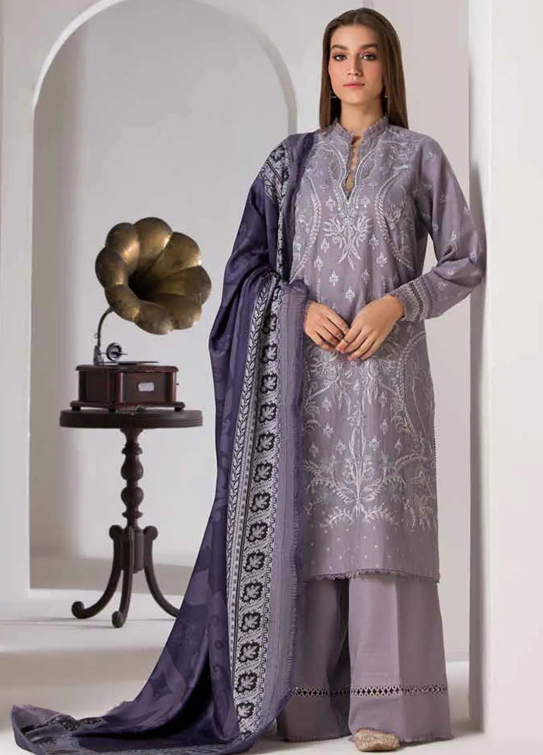 Sobia Nazir Embroidered Suit Unstitched 3 Piece SN24W D-04 B - Winter Collection