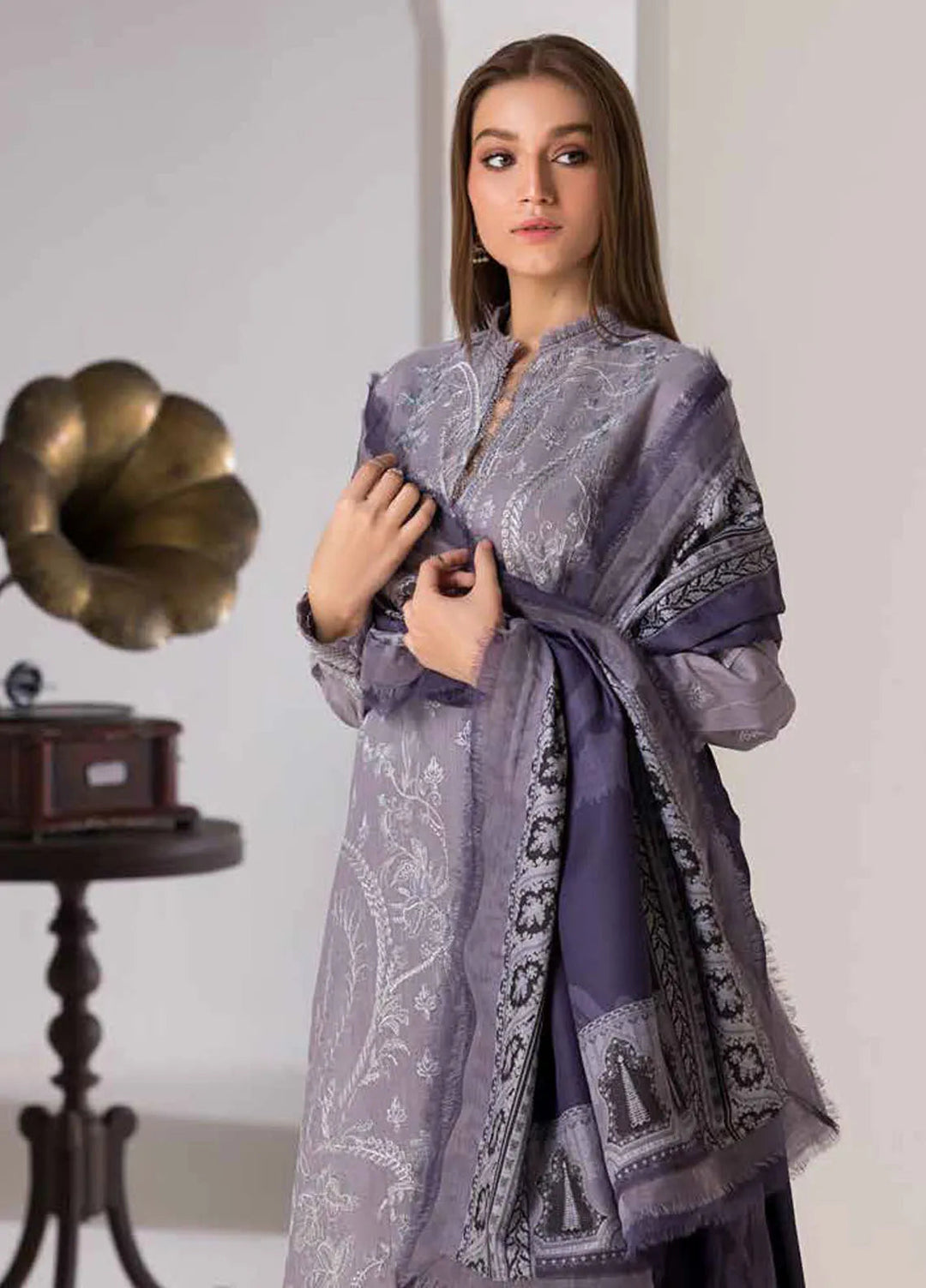 Sobia Nazir Embroidered Suit Unstitched 3 Piece SN24W D-04 B - Winter Collection