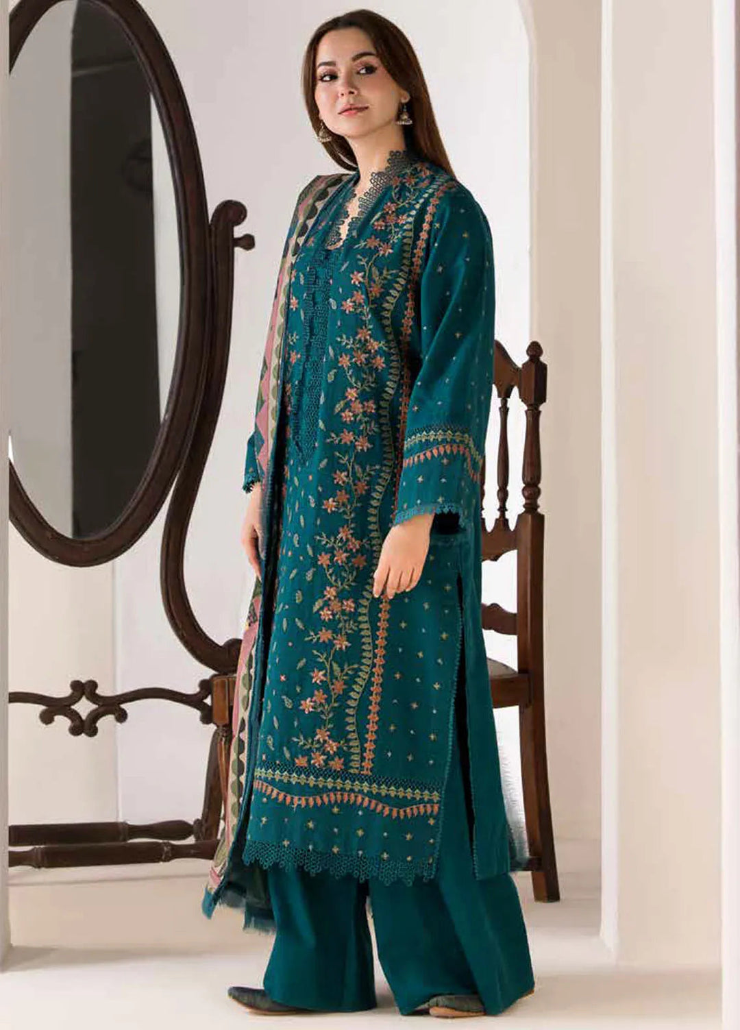 Sobia Nazir Embroidered Suit Unstitched 3 Piece SN24W D-05 A - Winter Collection
