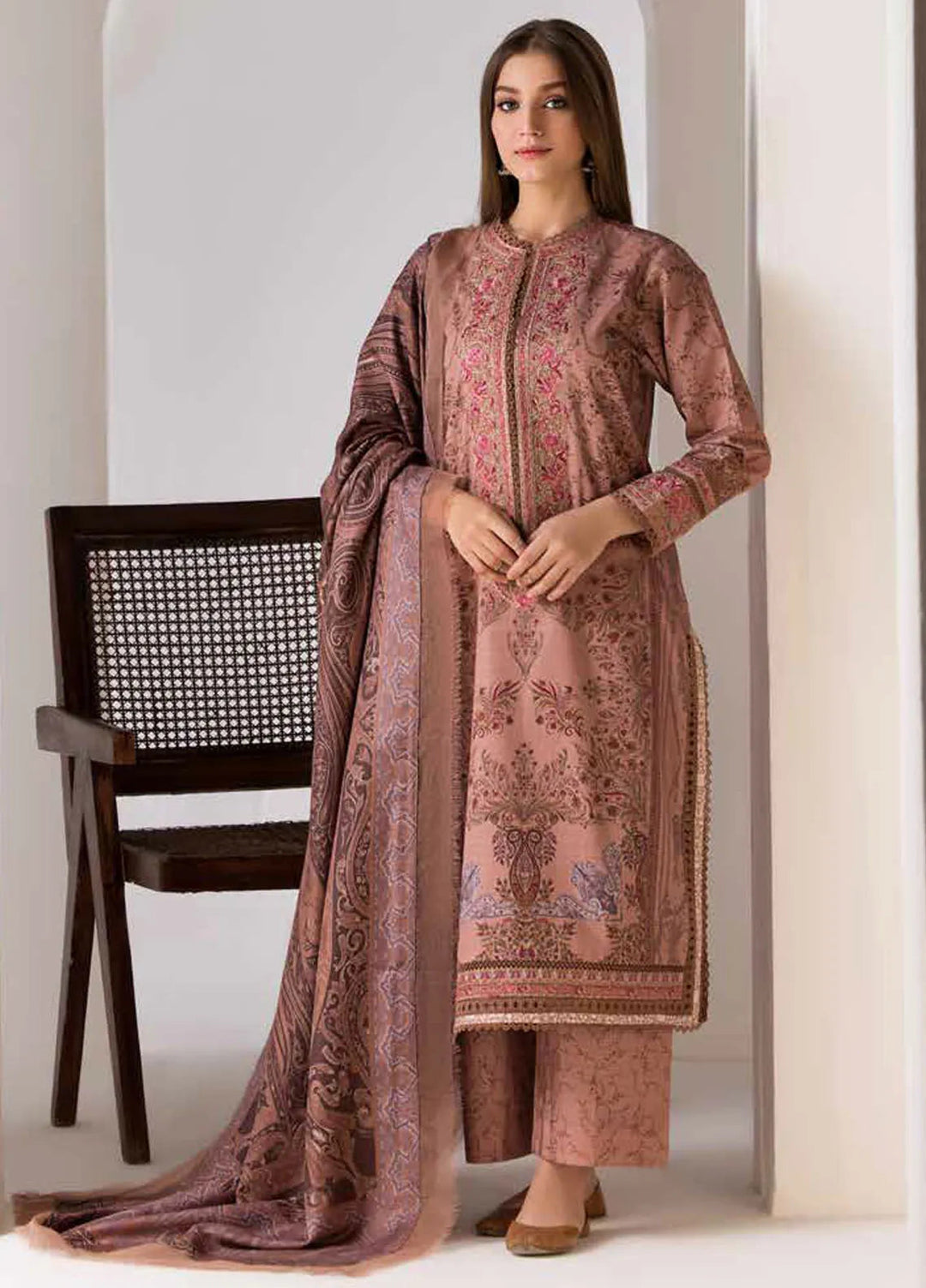 Sobia Nazir Embroidered Suit Unstitched 3 Piece SN24W D-07 A - Winter Collection