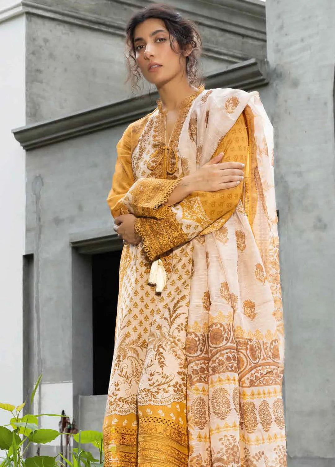 Sobia Nazir Embroidered Suits Unstitched 3 Piece SN24FE D-01 A - Fall Winter Collection