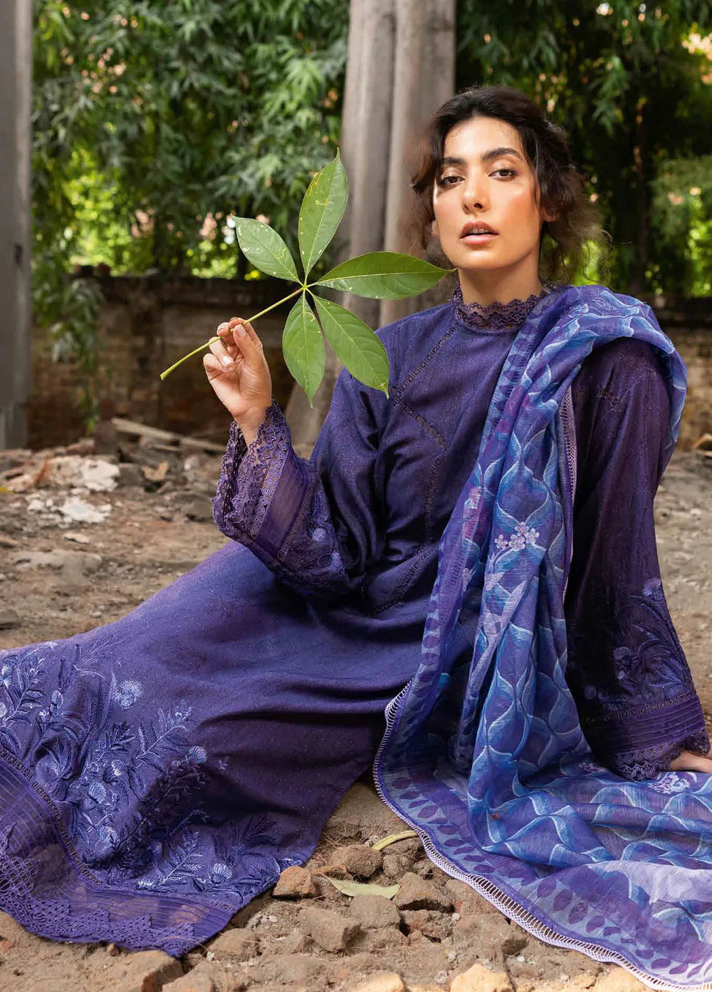 Sobia Nazir Embroidered Suits Unstitched 3 Piece SN24FE D-04 B - Fall Winter Collection