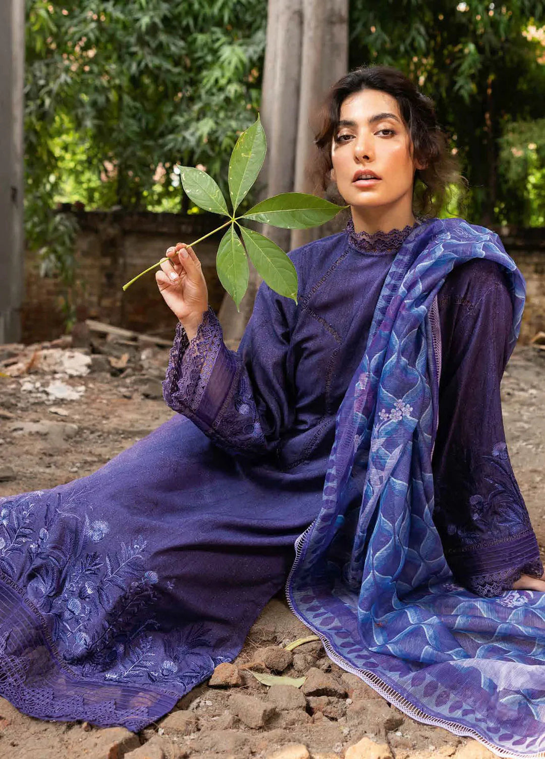 Sobia Nazir Embroidered Suits Unstitched 3 Piece SN24FE D-04 B - Fall Winter Collection