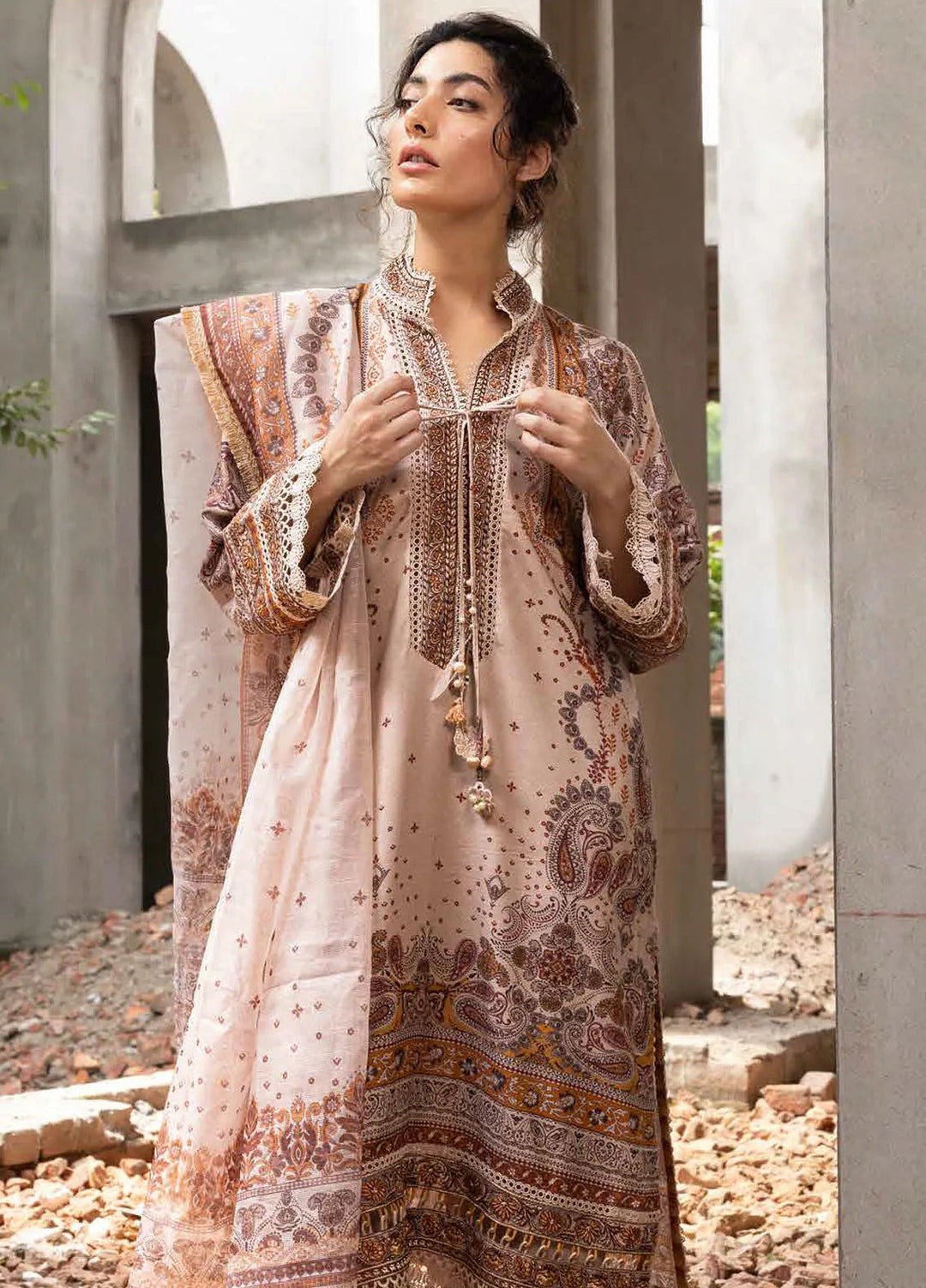 Sobia Nazir Embroidered Suits Unstitched 3 Piece SN24FE D-05 B - Fall Winter Collection