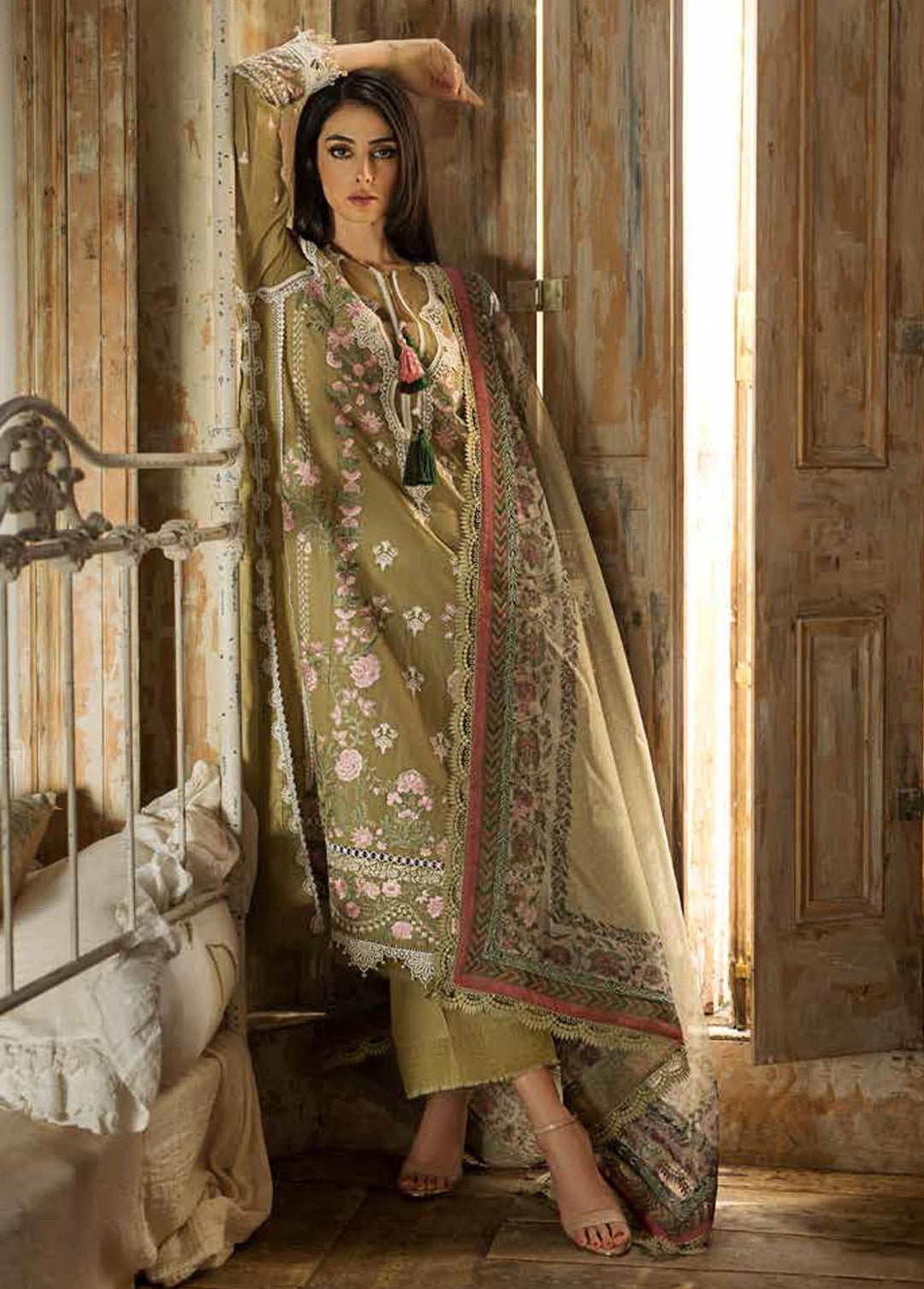 Sobia Nazir Embroidered Lawn Suits Unstitched 3 Piece SN23EL 4B - Luxury Collection