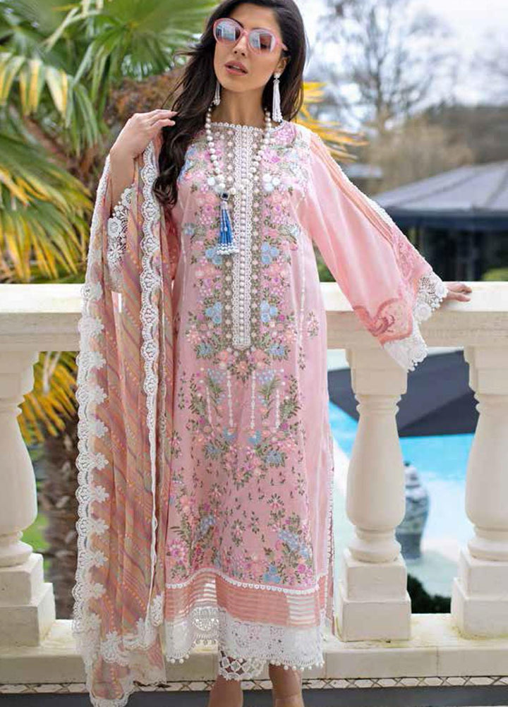 Sobia Nazir Embroidered Lawn Suits Unstitched 3 Piece SN21L 10A - Luxury Collection