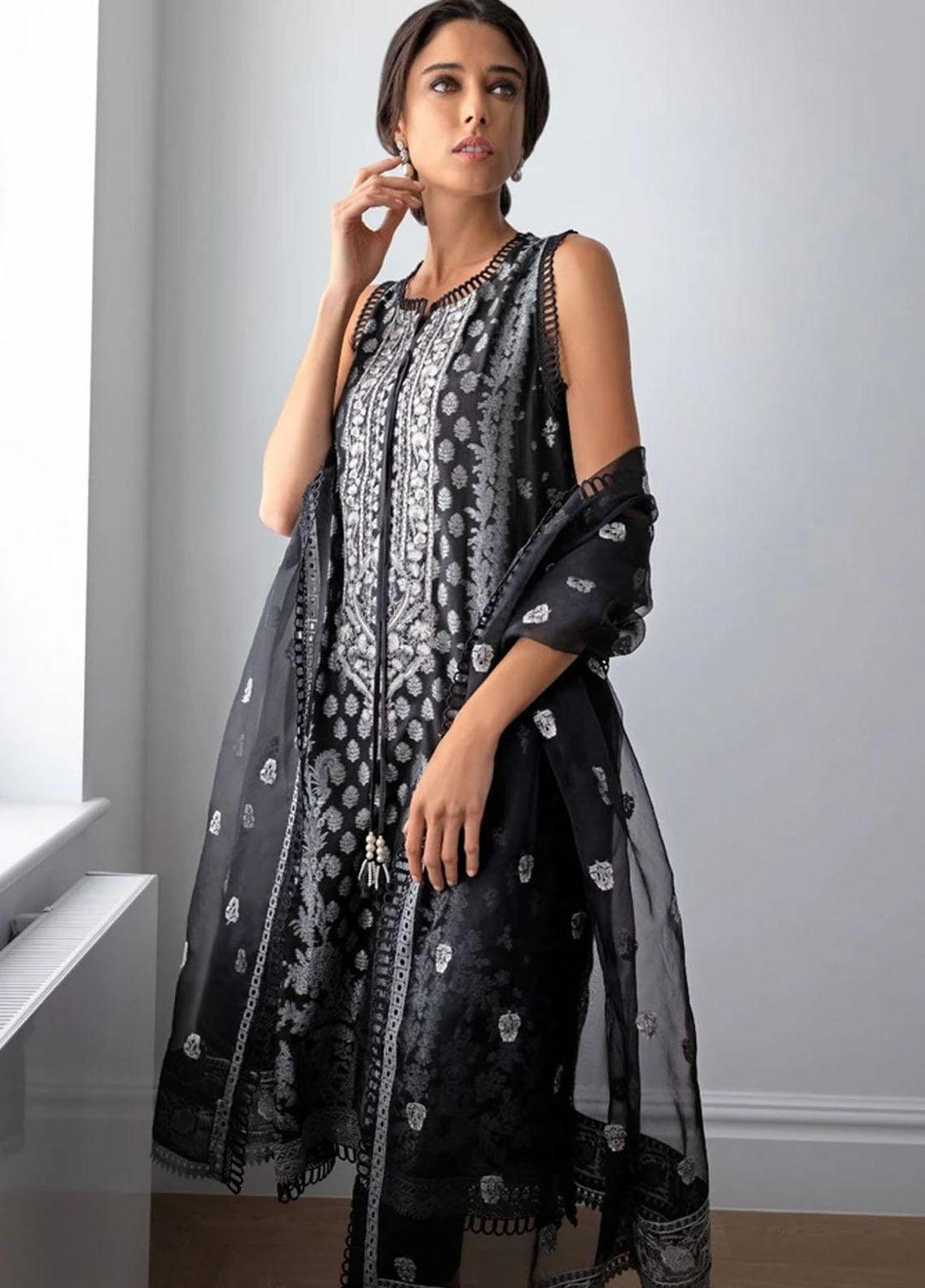 Sobia Nazir Embroidered Jacquard Suits Unstitched 3 Piece SN21ML D-04 - Summer Collection