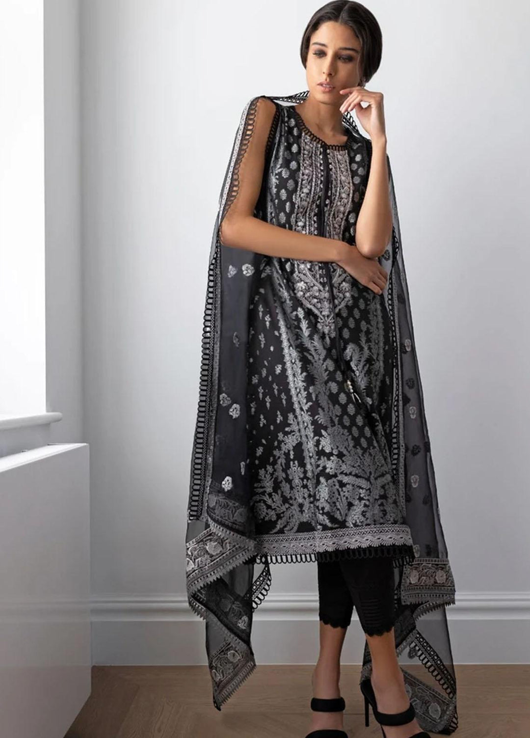 Sobia Nazir Embroidered Jacquard Suits Unstitched 3 Piece SN21ML D-04 - Summer Collection