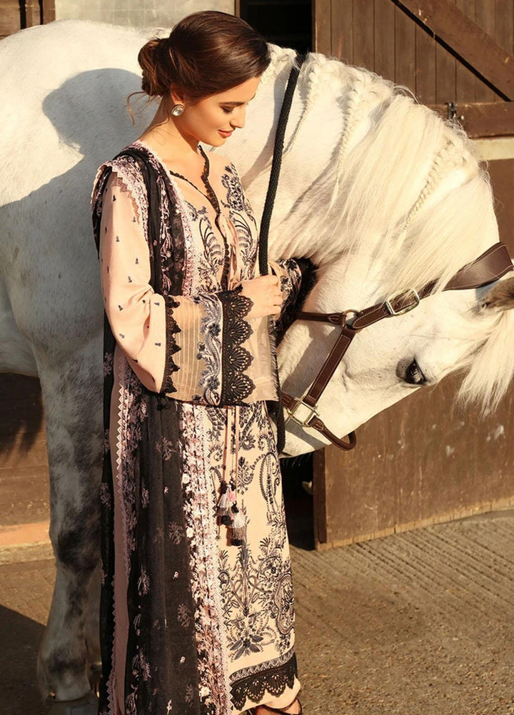 Sobia Nazir Embroidered Silk Karandi Suits Unstitched 3 Piece SN21PF D-01B - Winter Collection