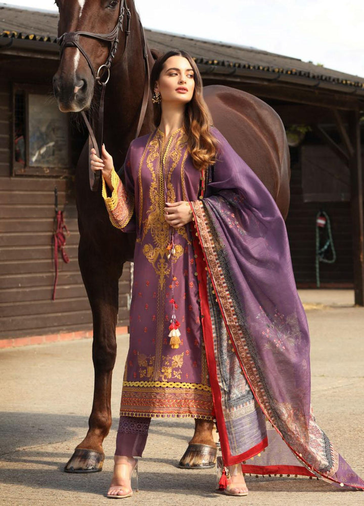 Sobia Nazir Embroidered Cotton Satin Suits Unstitched 3 Piece SN21PF D-04A - Winter Collection