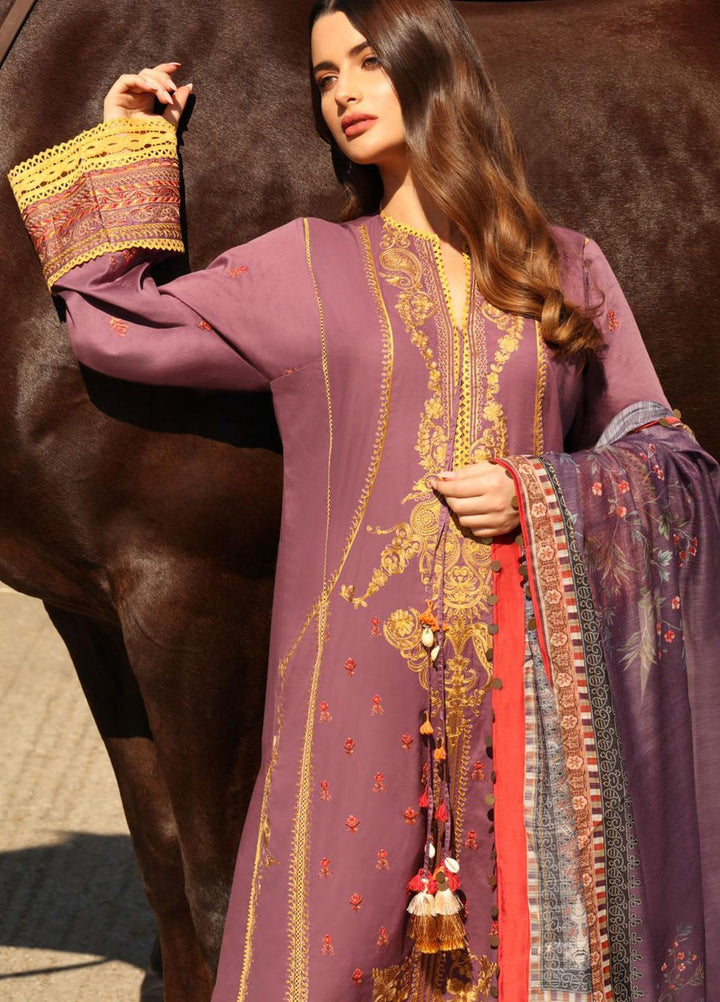 Sobia Nazir Embroidered Cotton Satin Suits Unstitched 3 Piece SN21PF D-04A - Winter Collection