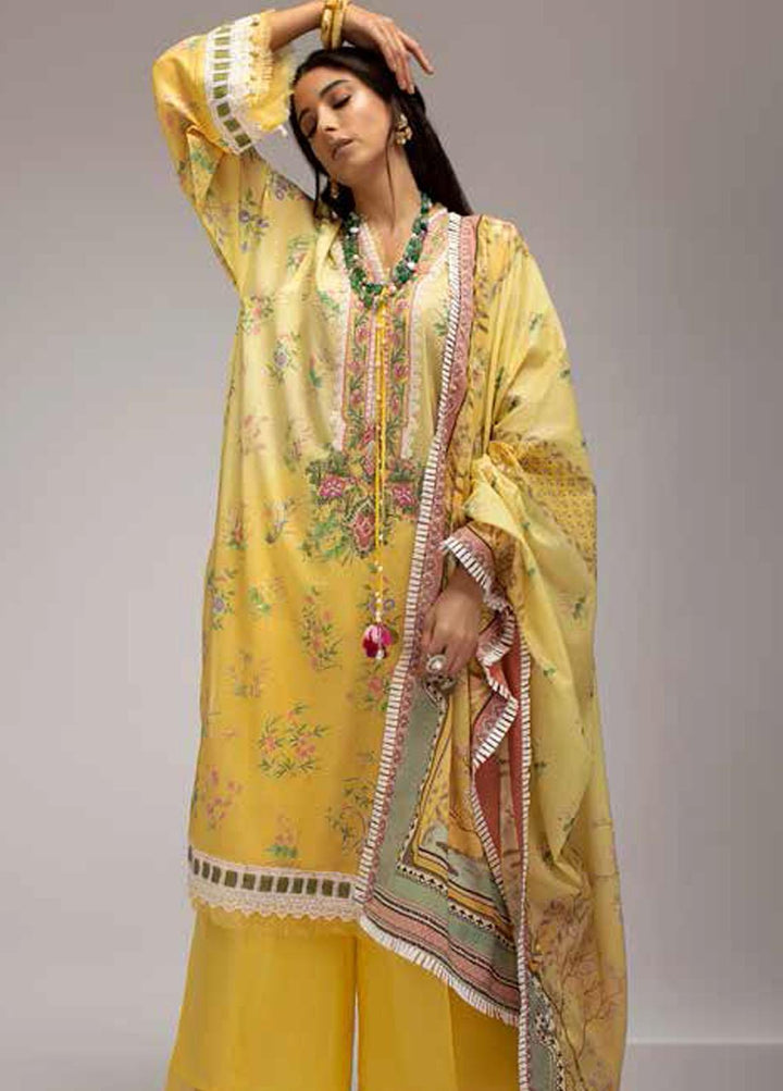 Sobia Nazir Printed Lawn Suits Unstitched 3 Piece SN22PL 3B - Summer Collection