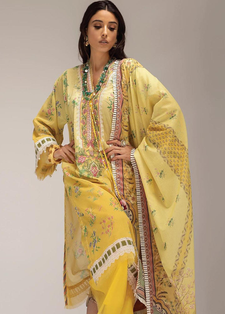 Sobia Nazir Printed Lawn Suits Unstitched 3 Piece SN22PL 3B - Summer Collection