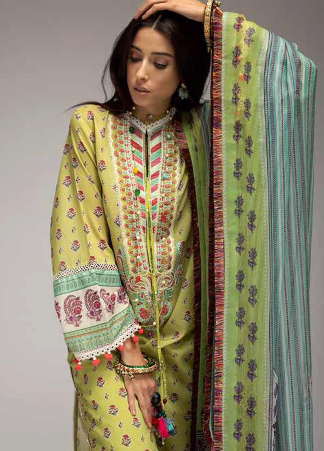 Sobia Nazir Printed Lawn Suits Unstitched 3 Piece SN22PL 7A - Summer Collection