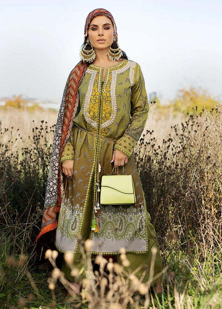 Sobia Nazir Embroidered Linen Suits Unstitched 3 Piece SN22PF 1B - Winter Collection