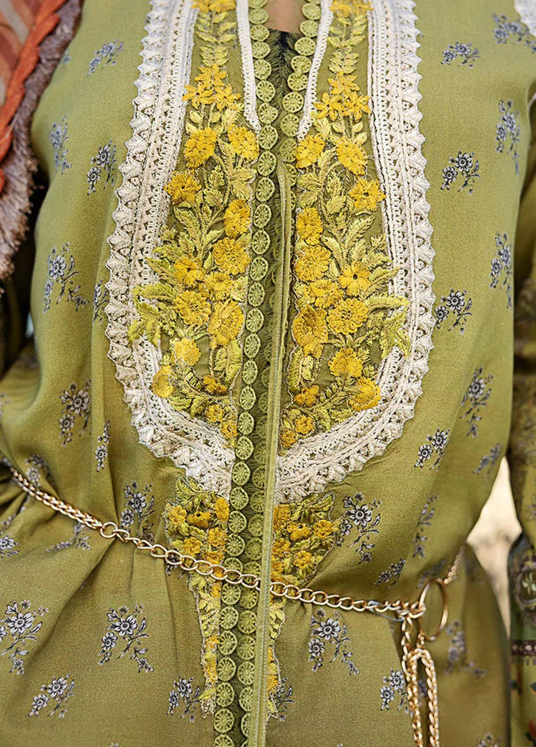 Sobia Nazir Embroidered Linen Suits Unstitched 3 Piece SN22PF 1B - Winter Collection