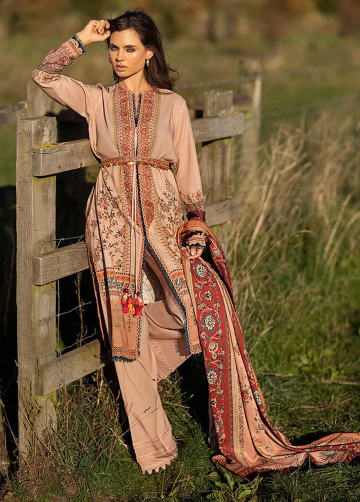 Sobia Nazir Embroidered Linen Suits Unstitched 3 Piece SN22PF 2A - Winter Collection