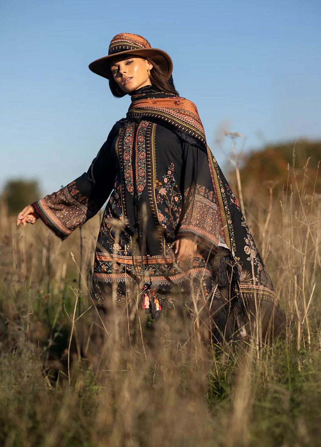 Sobia Nazir Embroidered Linen Suits Unstitched 3 Piece SN22PF 2B - Winter Collection