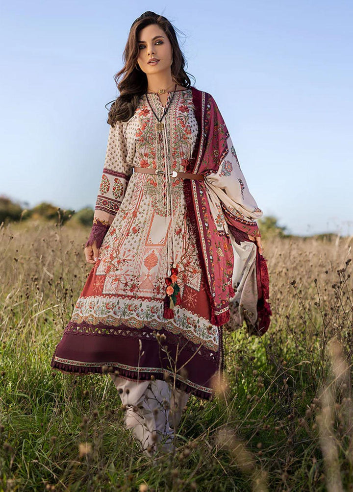 Sobia Nazir Embroidered Linen Suits Unstitched 3 Piece SN22PF 3B - Winter Collection