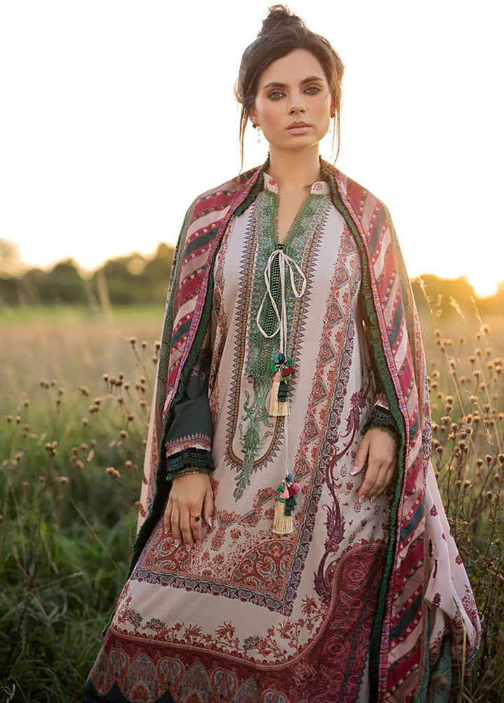 Sobia Nazir Embroidered Linen Suits Unstitched 3 Piece SN22PF 4B - Winter Collection