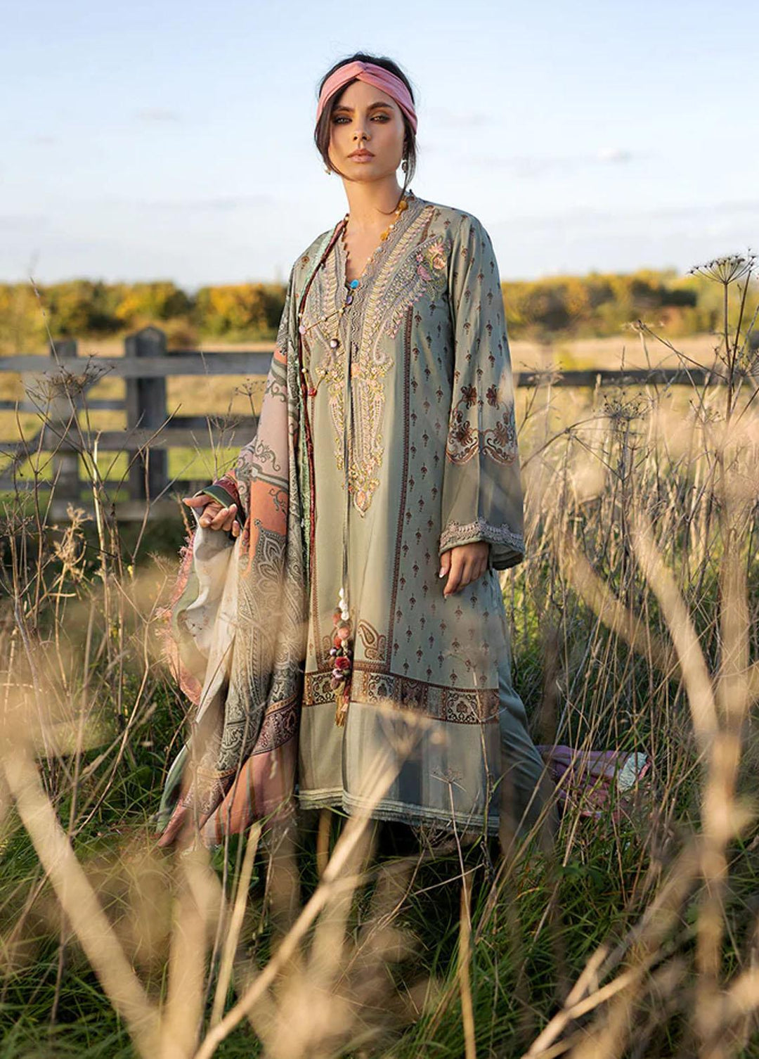 Sobia Nazir Embroidered Linen Suits Unstitched 3 Piece SN22PF 5B - Winter Collection