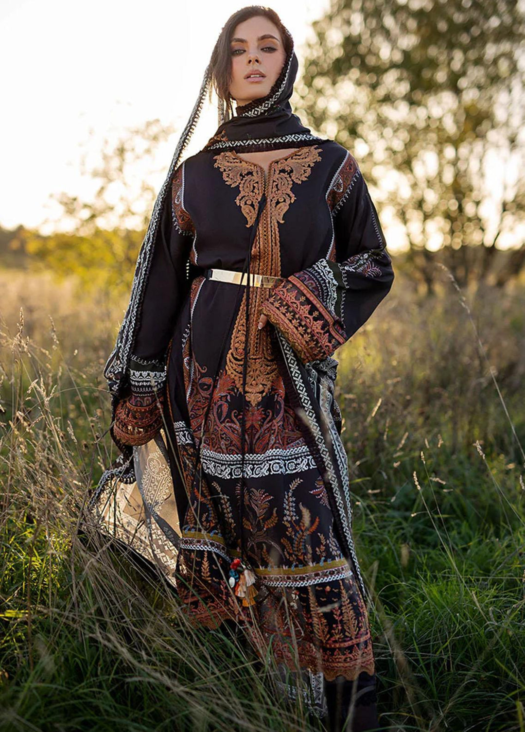 Sobia Nazir Embroidered Linen Suits Unstitched 3 Piece SN22PF 6A - Winter Collection