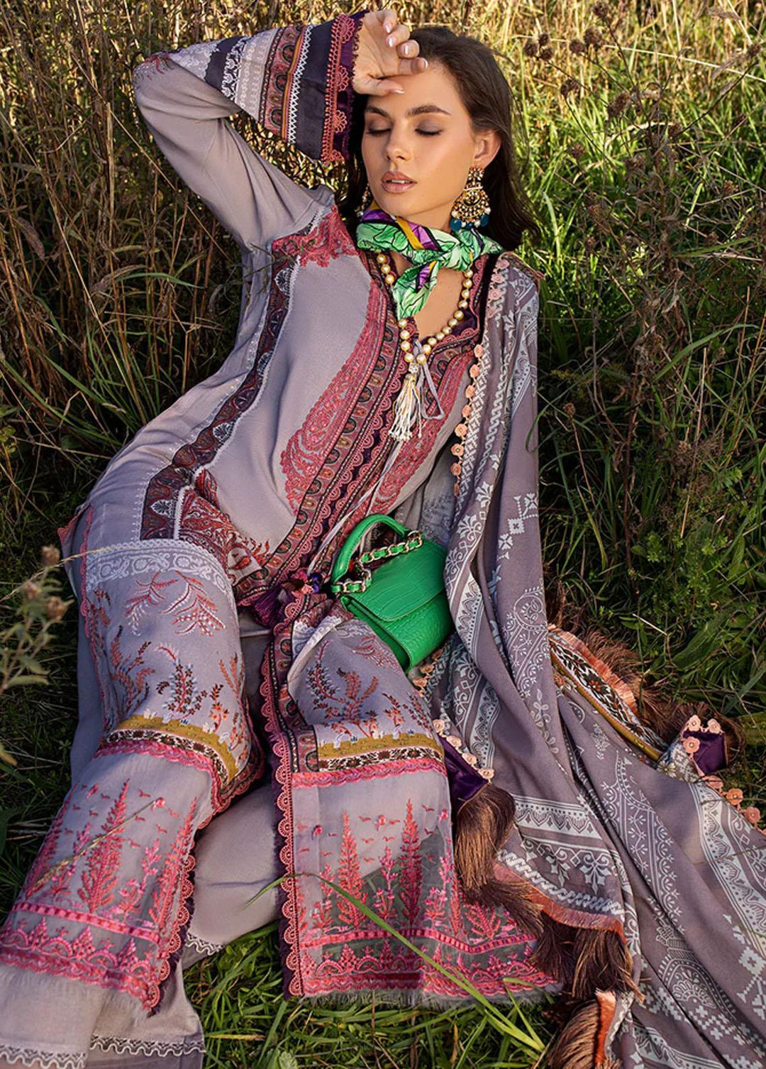 Sobia Nazir Embroidered Linen Suits Unstitched 3 Piece SN22PF 6B - Winter Collection