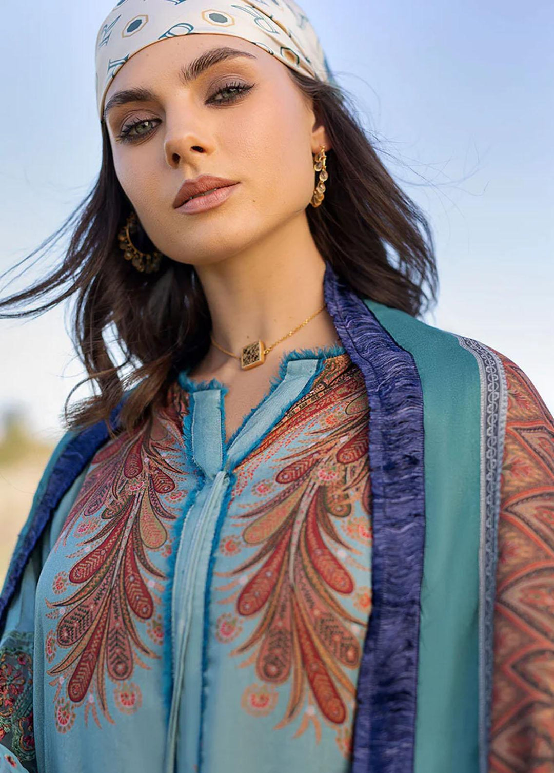 Sobia Nazir Embroidered Linen Suits Unstitched 3 Piece SN22PF 7A - Winter Collection