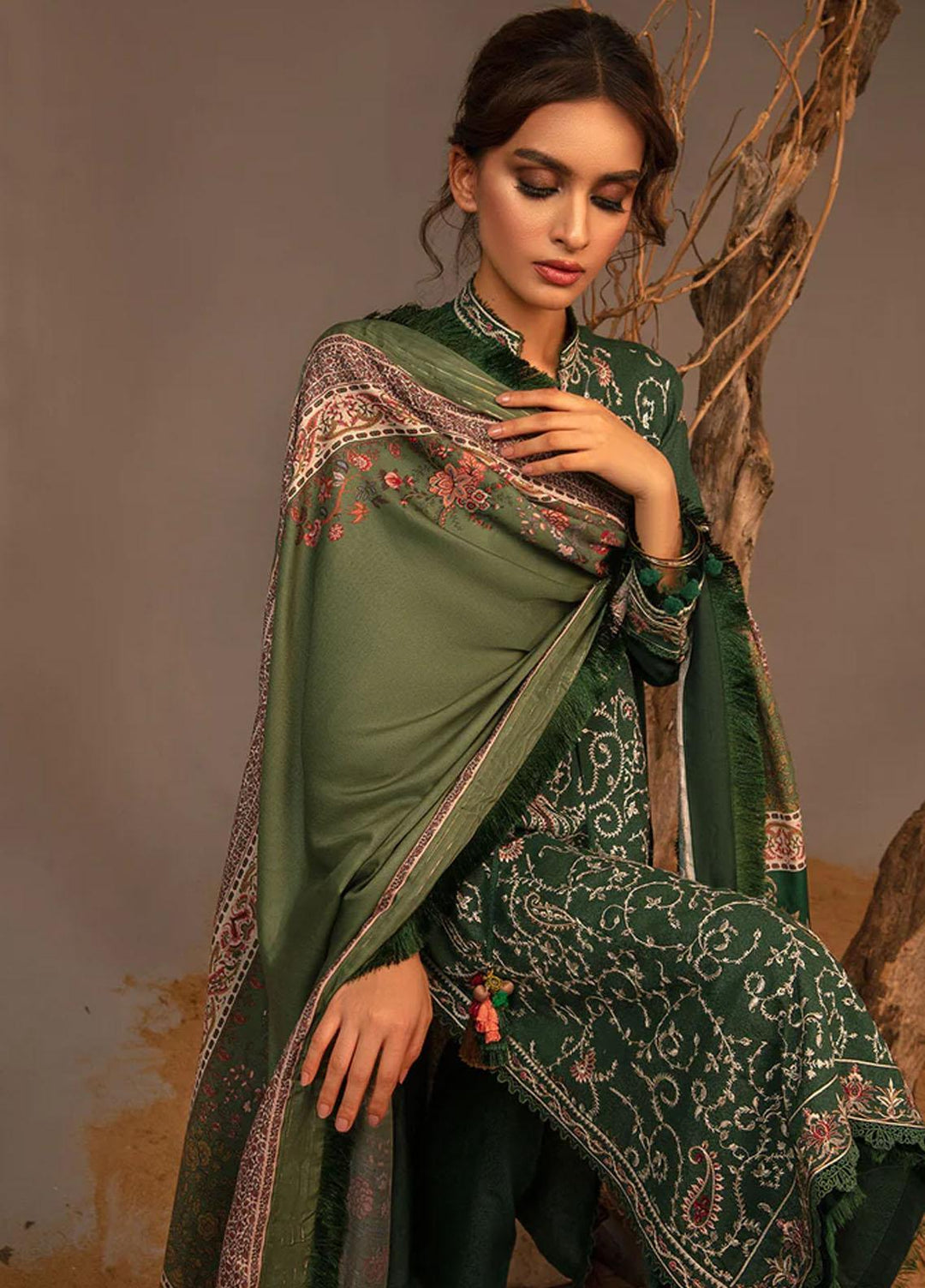 Sobia Nazir Embroidered Karandi Suits Unstitched 3 Piece SN23AW 1B - Winter Collection