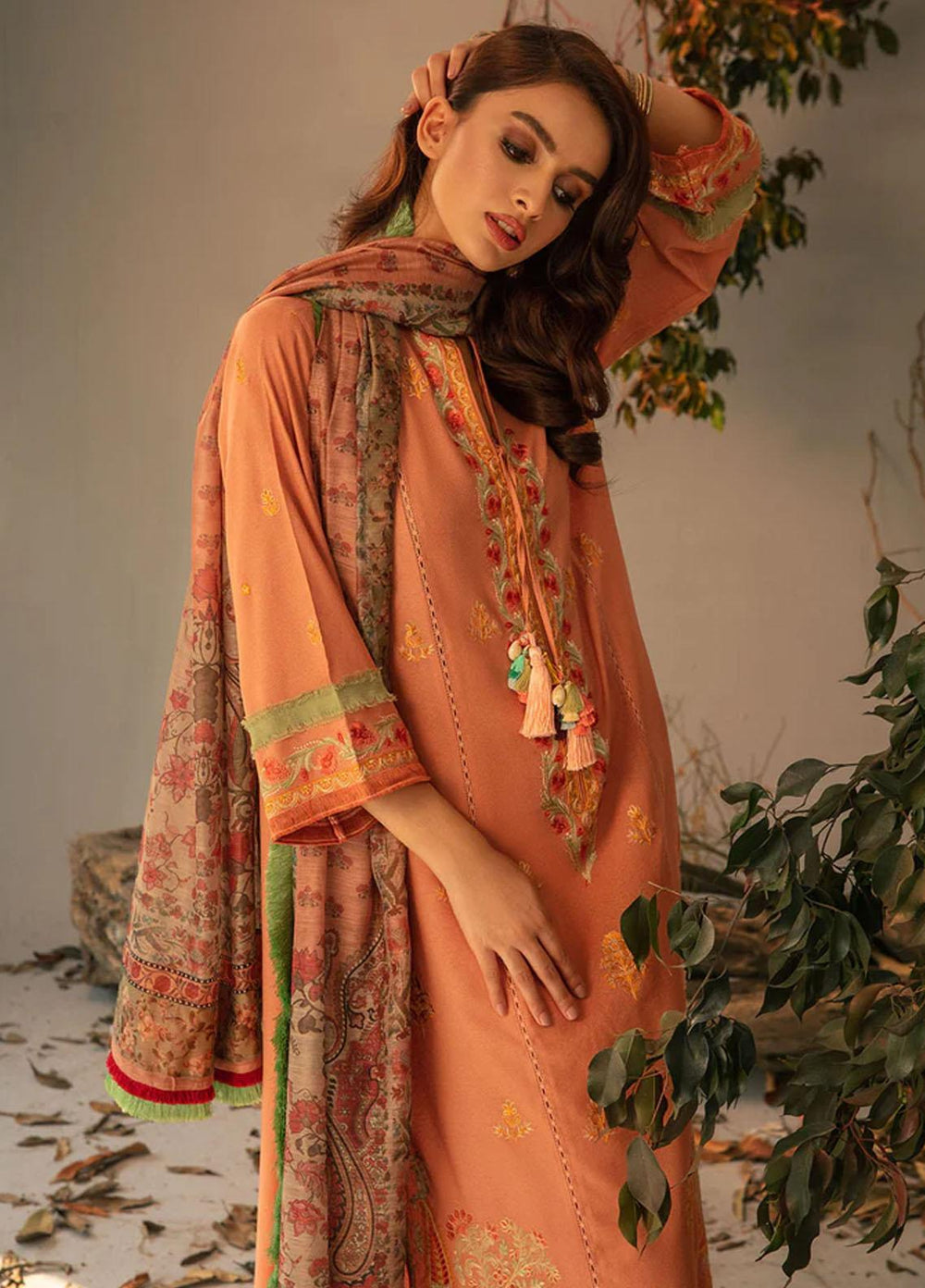 Sobia Nazir Embroidered Karandi Suits Unstitched 3 Piece SN23AW 2B - Winter Collection