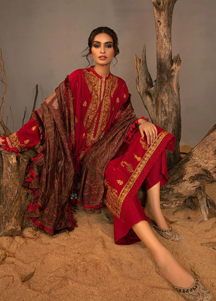 Sobia Nazir Embroidered Karandi Suits Unstitched 3 Piece SN23AW 3A - Winter Collection