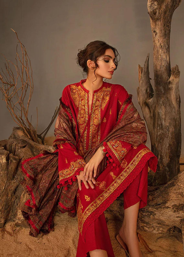 Sobia Nazir Embroidered Karandi Suits Unstitched 3 Piece SN23AW 3A - Winter Collection
