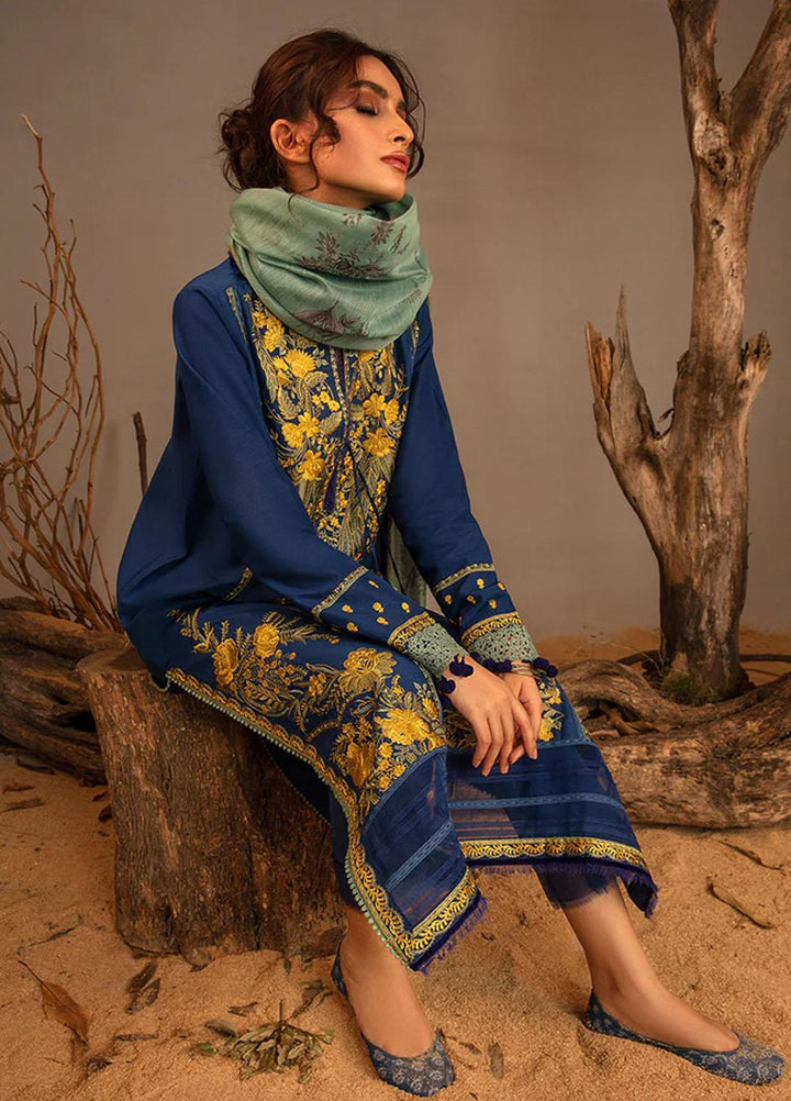 Sobia Nazir Embroidered Slub Suits Unstitched 3 Piece SN23AW 4A - Winter Collection