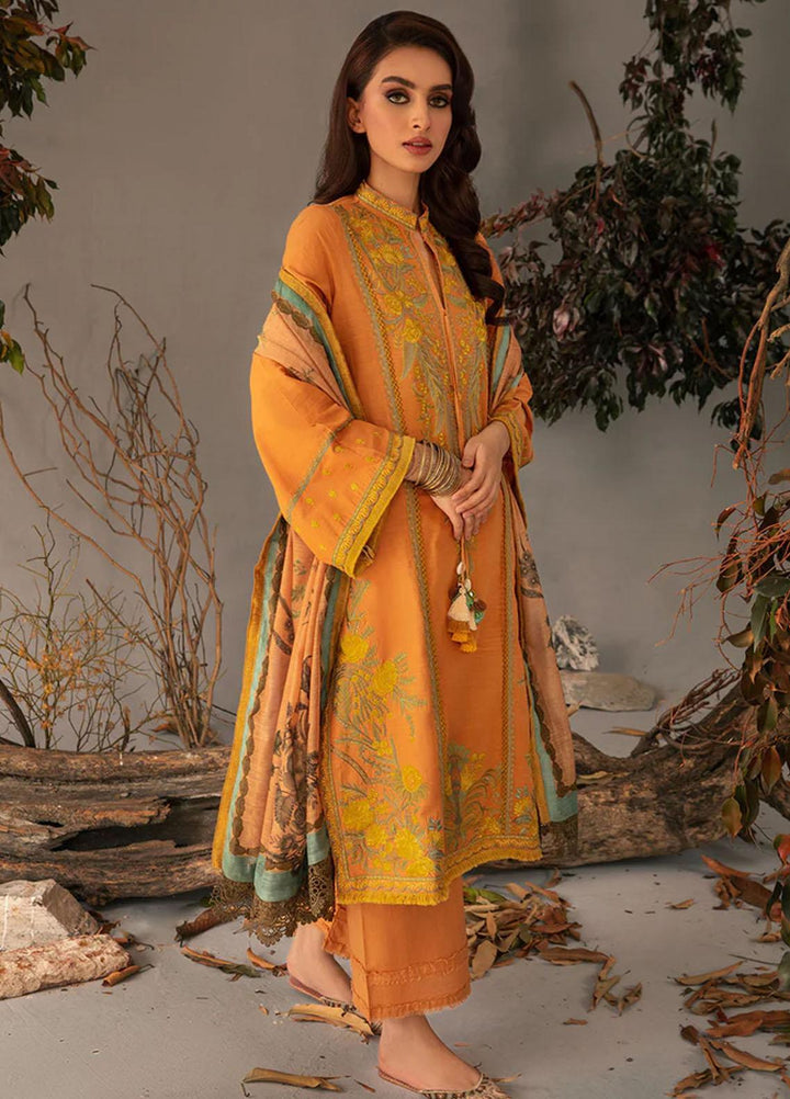 Sobia Nazir Embroidered Slub Suits Unstitched 3 Piece SN23AW 4B - Winter Collection