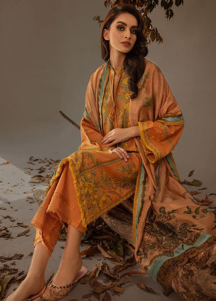 Sobia Nazir Embroidered Slub Suits Unstitched 3 Piece SN23AW 4B - Winter Collection