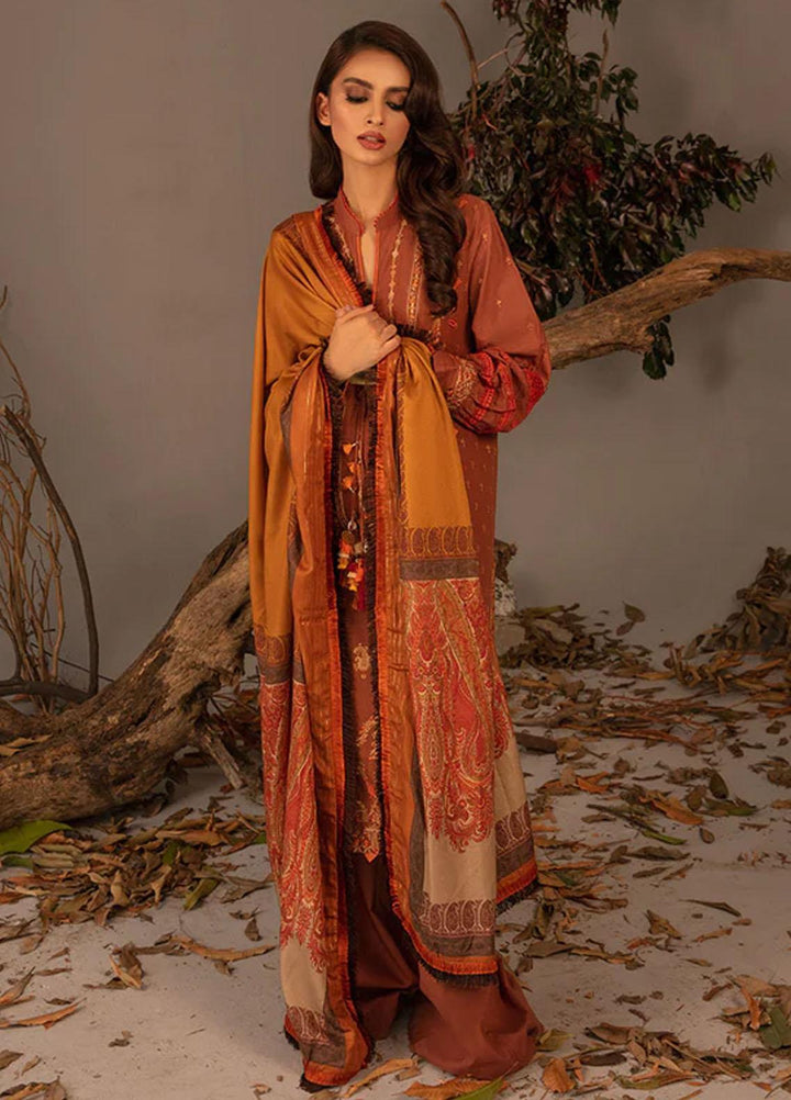 Sobia Nazir Embroidered Slub Suits Unstitched 3 Piece SN23AW 5A - Winter Collection