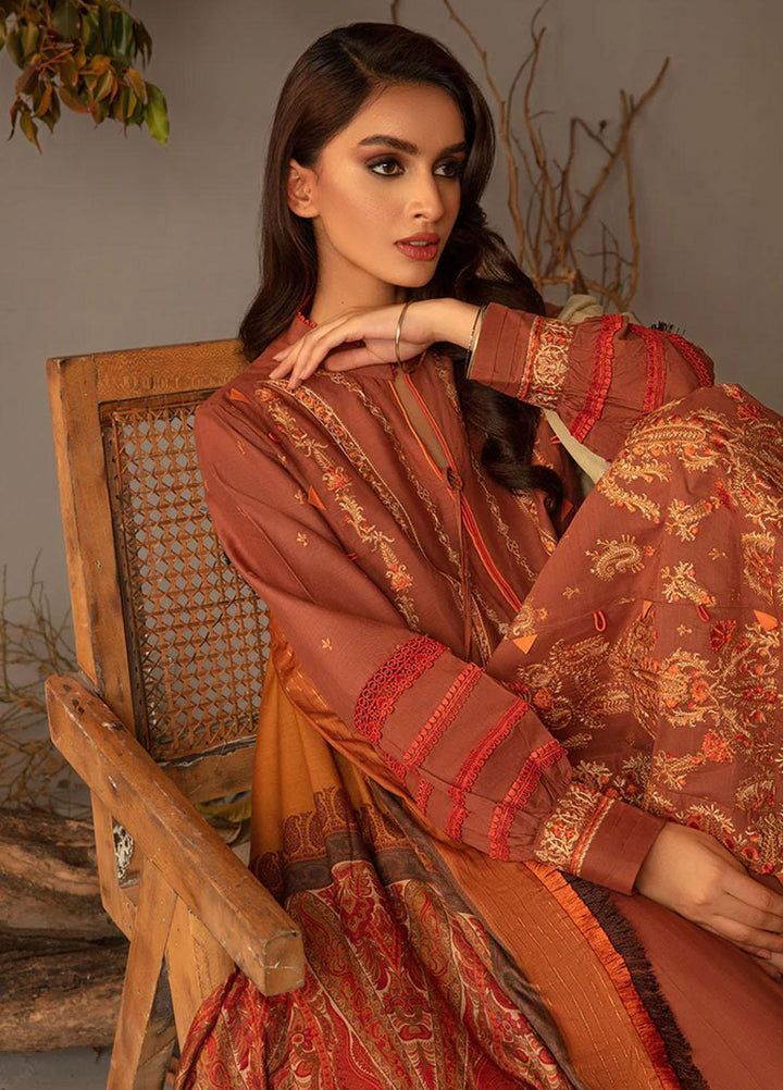 Sobia Nazir Embroidered Slub Suits Unstitched 3 Piece SN23AW 5A - Winter Collection
