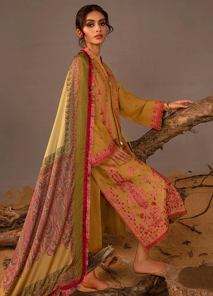 Sobia Nazir Embroidered Slub Suits Unstitched 3 Piece SN23AW 5B - Winter Collection